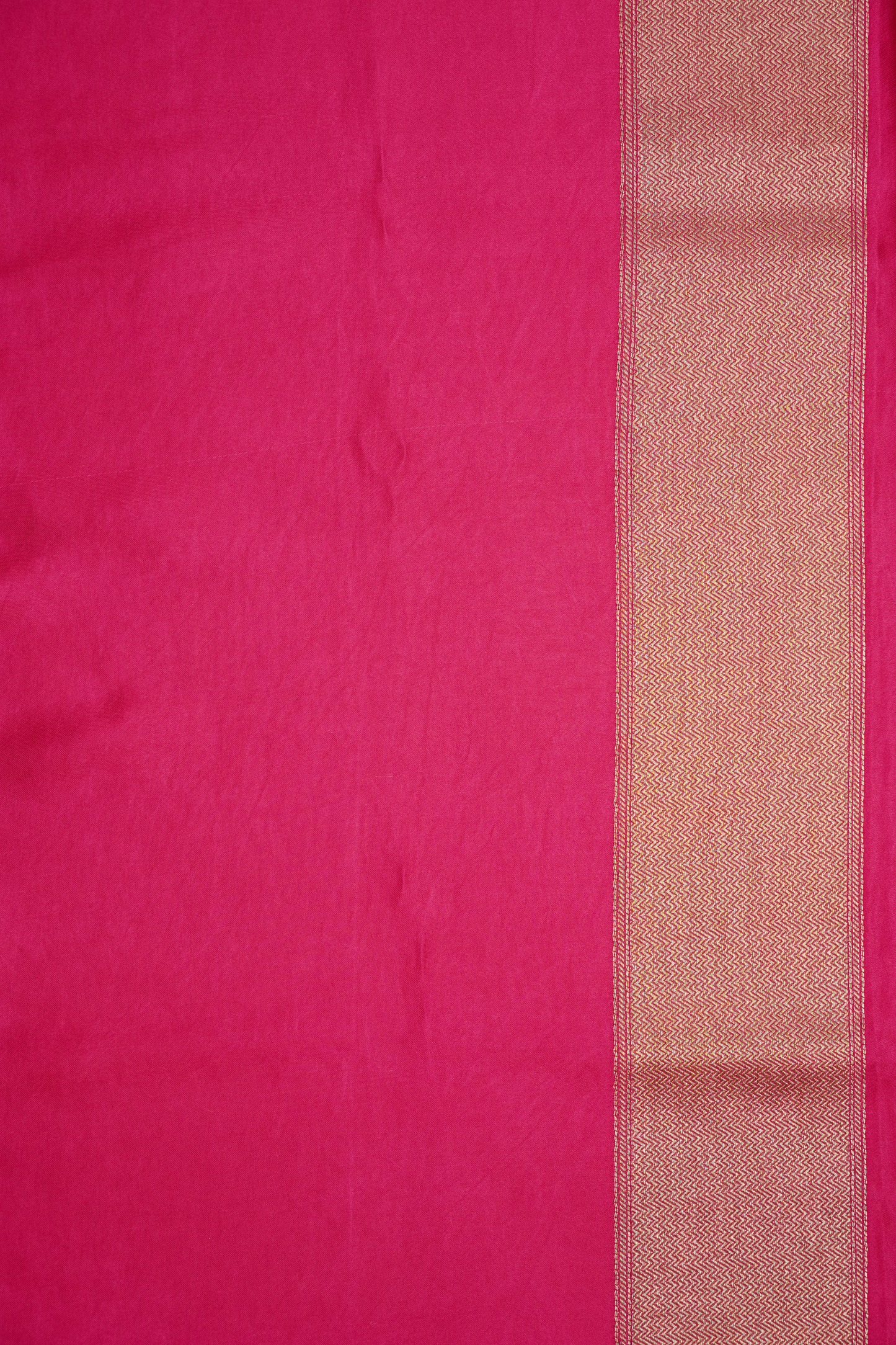 Rani Pink Viscose Satin Saree with Dual Weaving