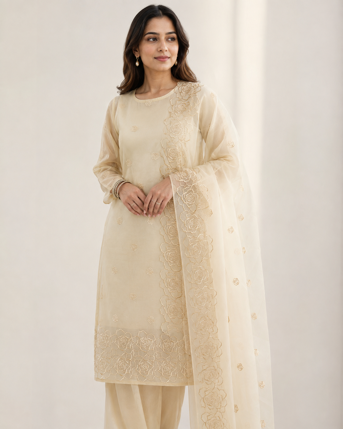 Organza Suit – Elegant Festive Collection (Unstitched)