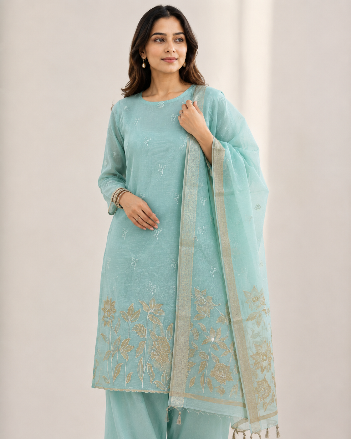 Organza Suit – Elegant Festive Collection (Unstitched)