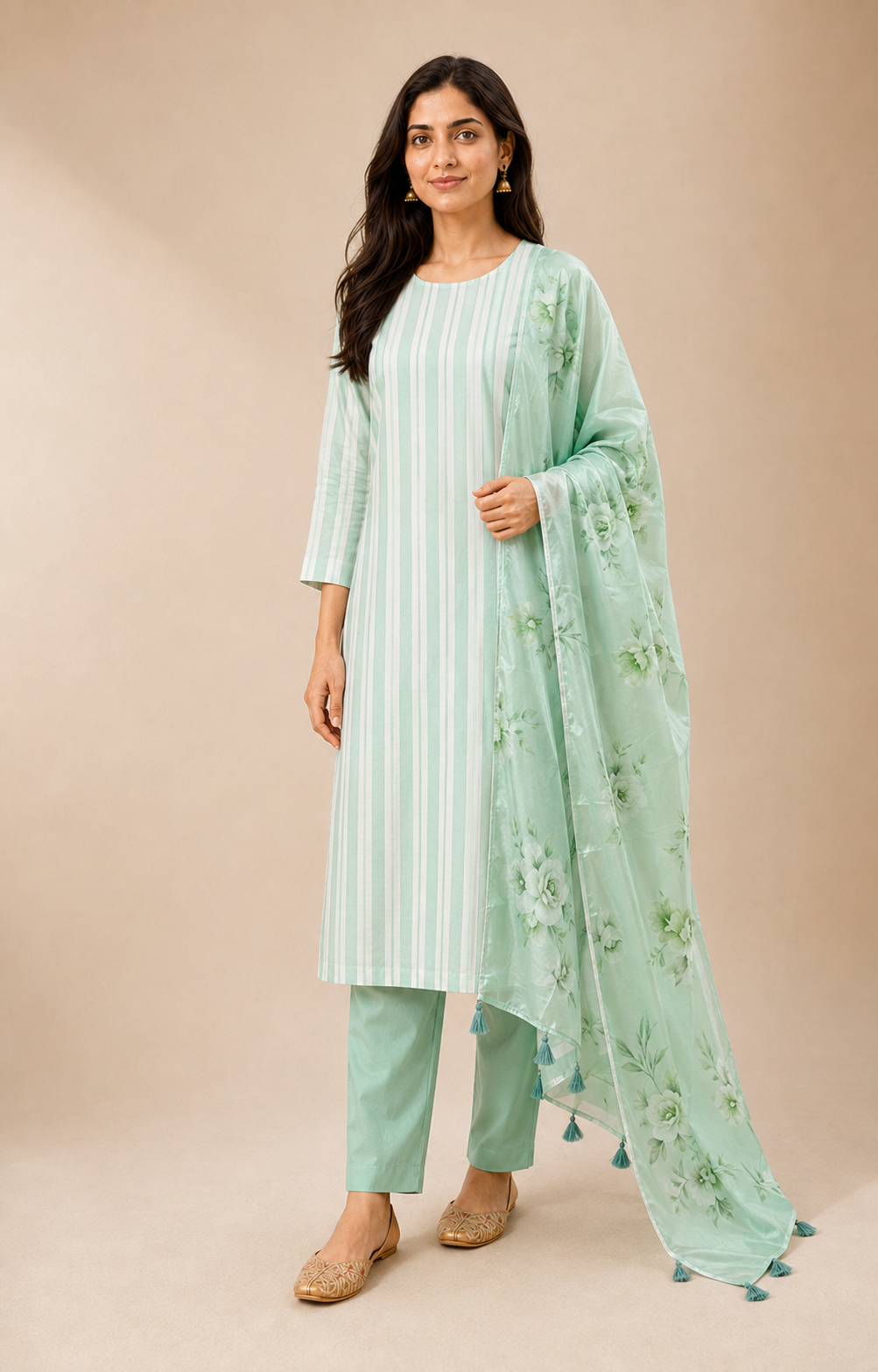 Organza satin with digital print (ed)unstitch