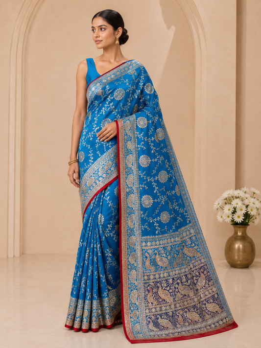 Premium Banarasi Saree with Swarovski Stone Work