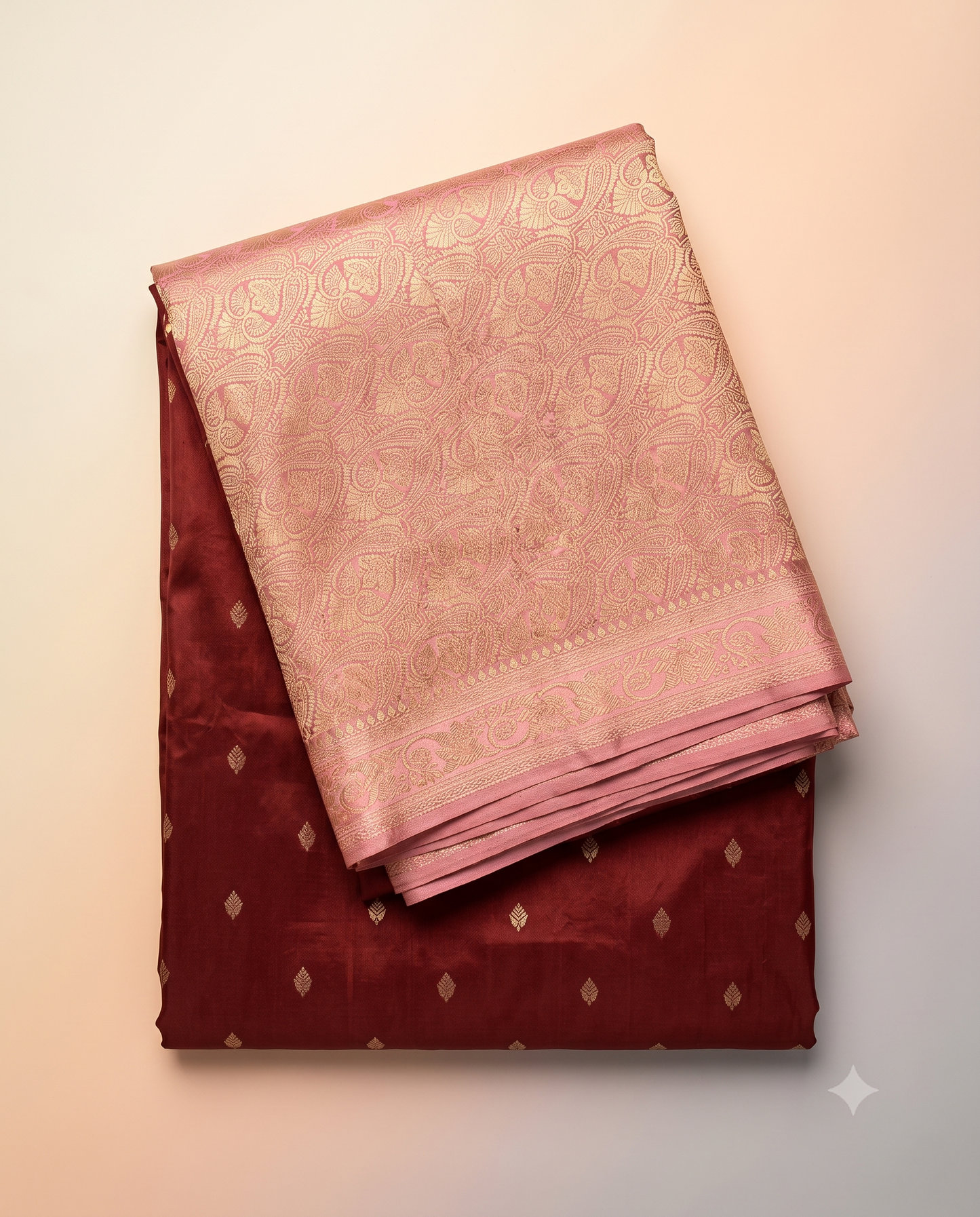 Mashroo Satin Contrast Pallu & Border Saree