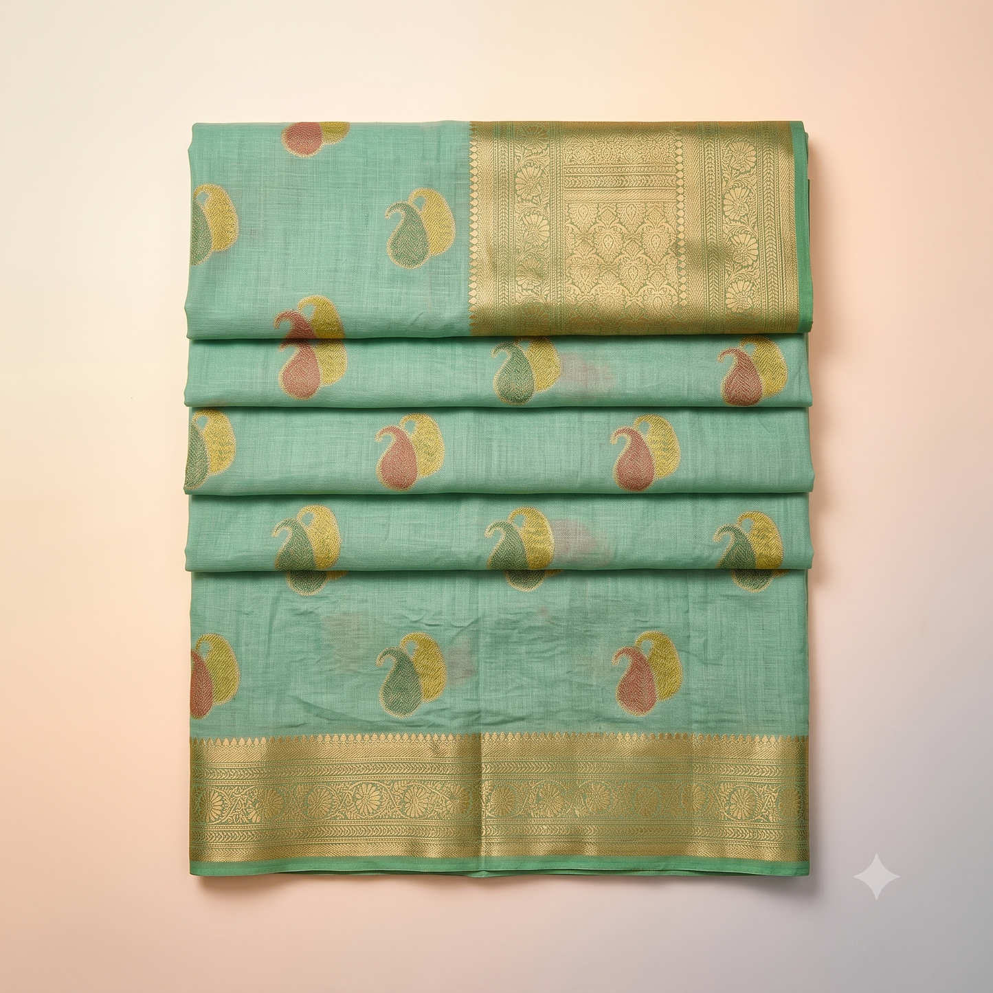 Semi Georgette Saree with Hand Brush Details