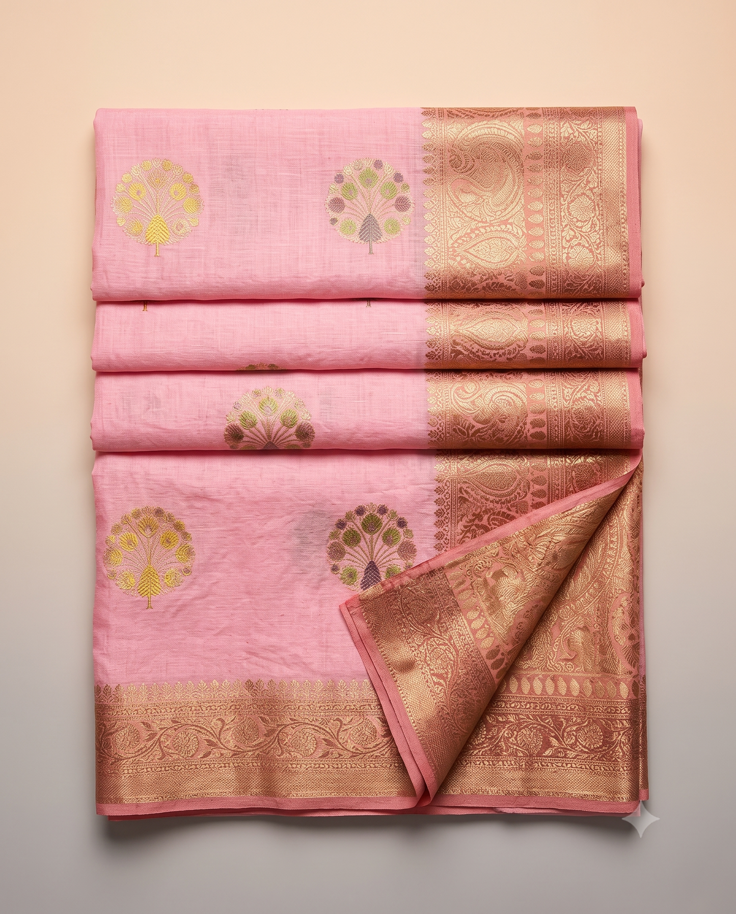 Semi Georgette Saree with Hand Brush Details