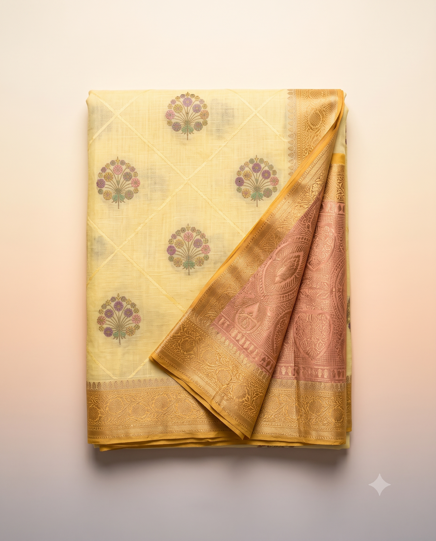 Semi Georgette Saree with Hand Brush Details