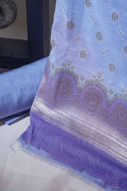 Lavender Cotton Weaving Suit Set
