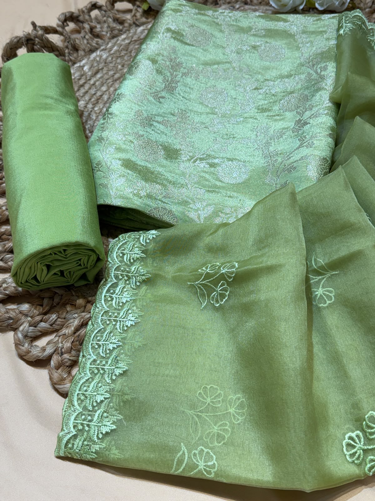 Tissue Georgette Unstitched Suit