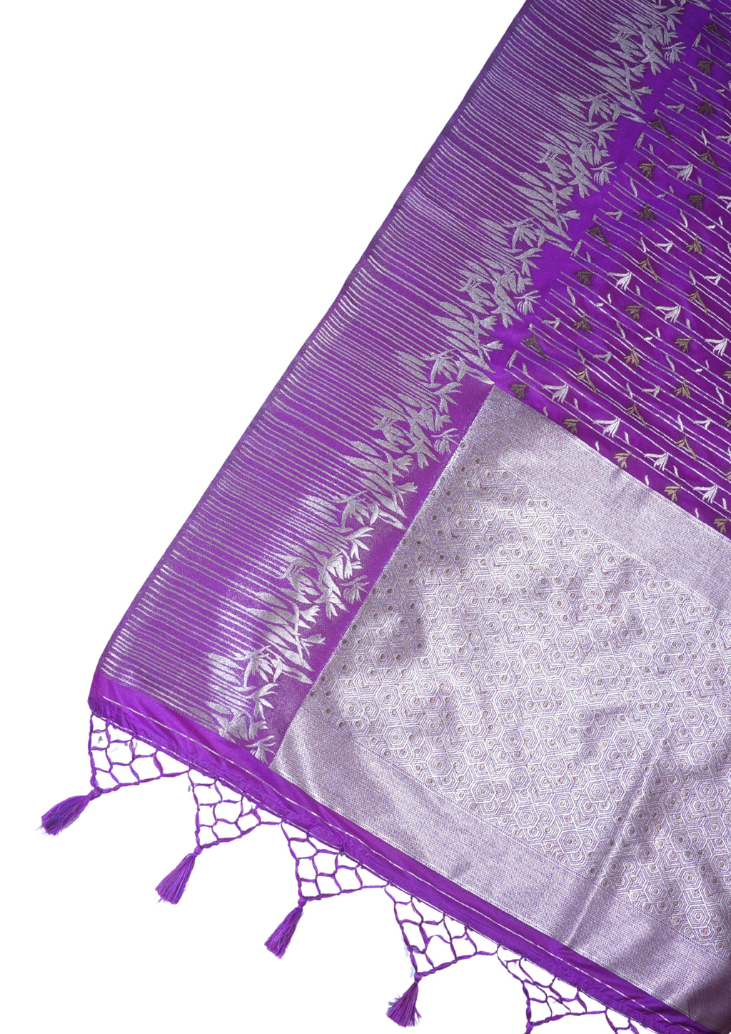 Purple Banarasi Woven Katan Silk Saree