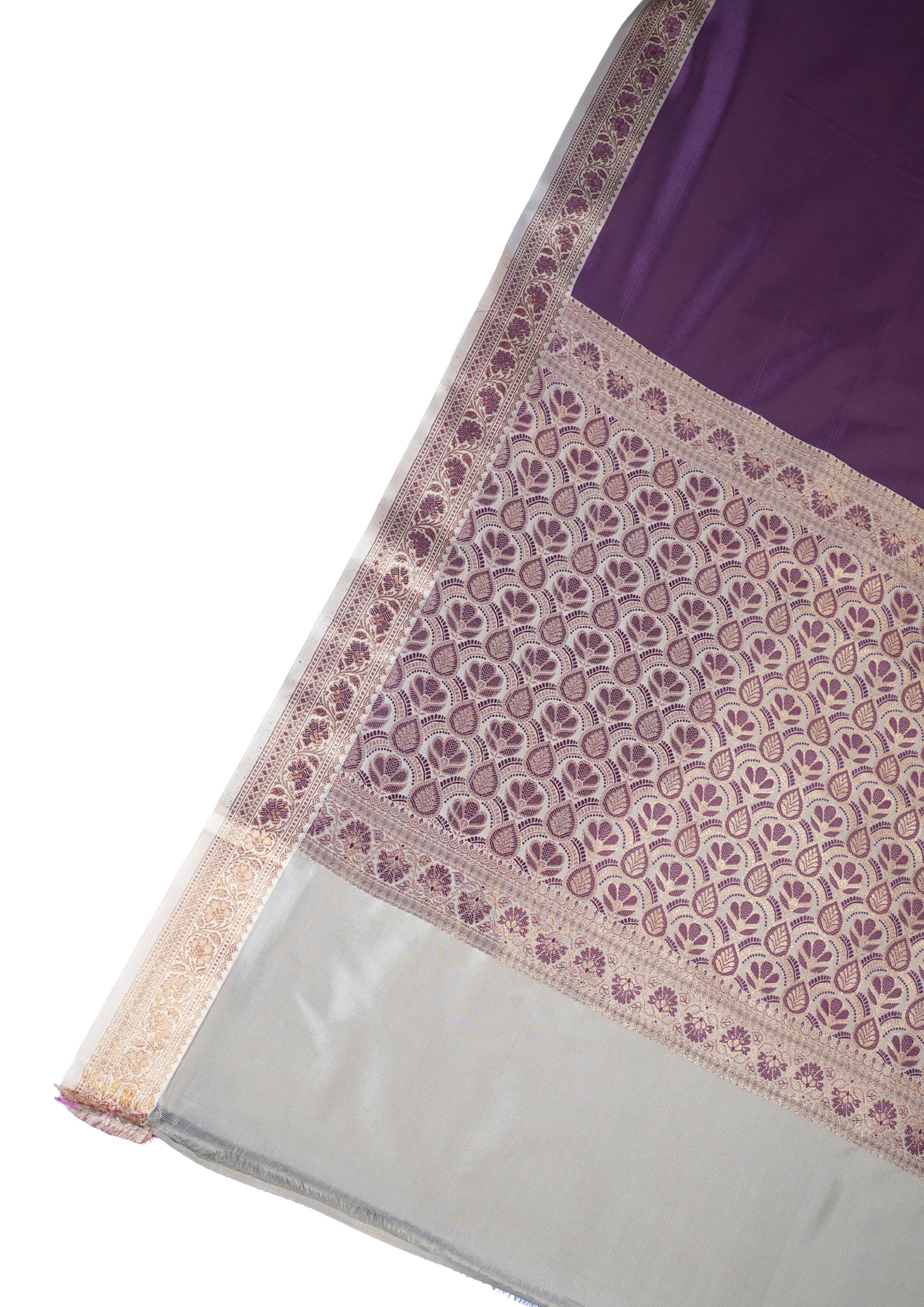 Purple Semi Katan Silk Saree