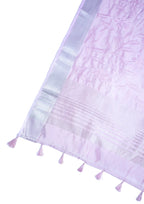 Pink Raw Tussar Saree with Fancy Embroidery