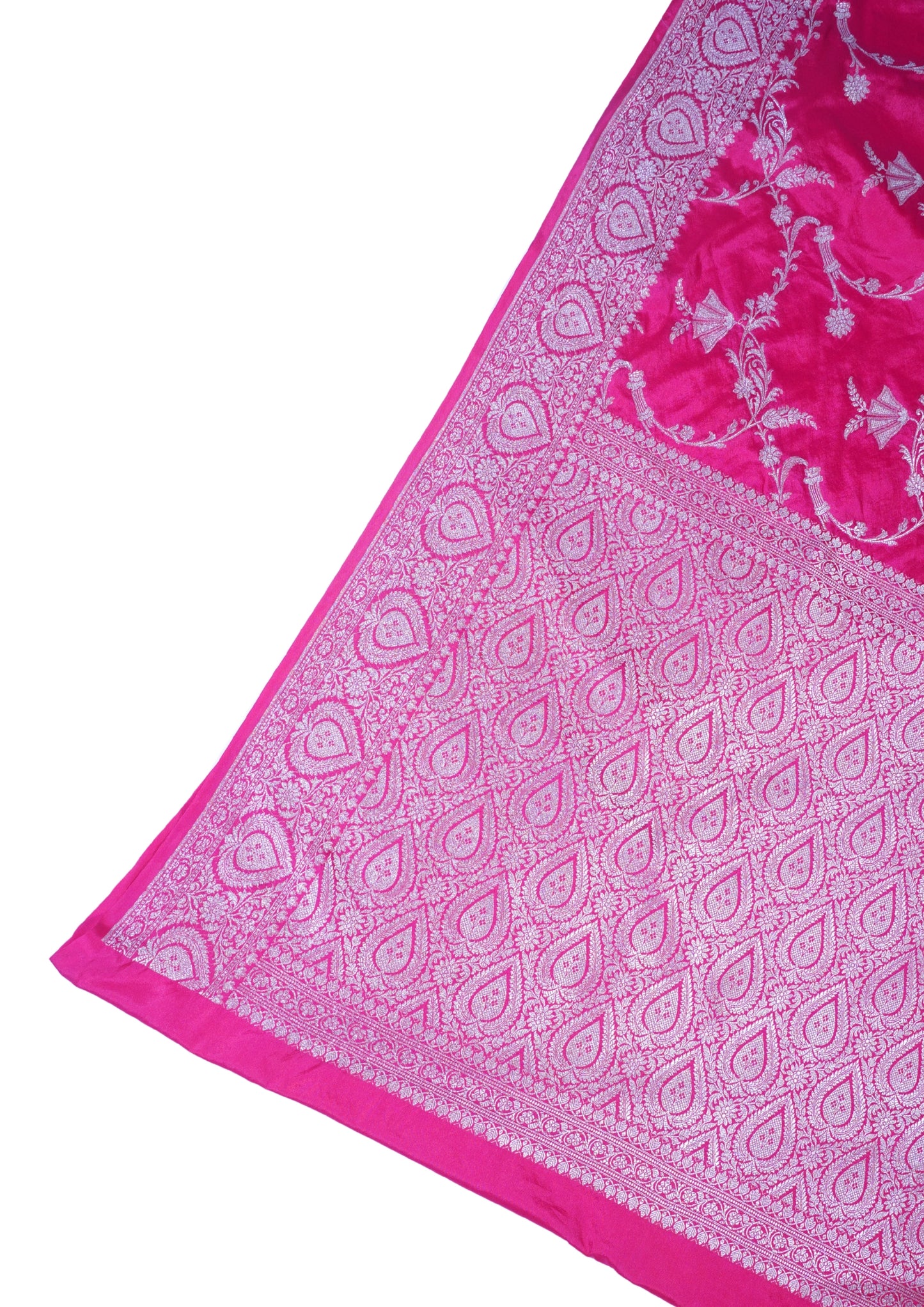Red Banarasi Mushroo Satin Saree