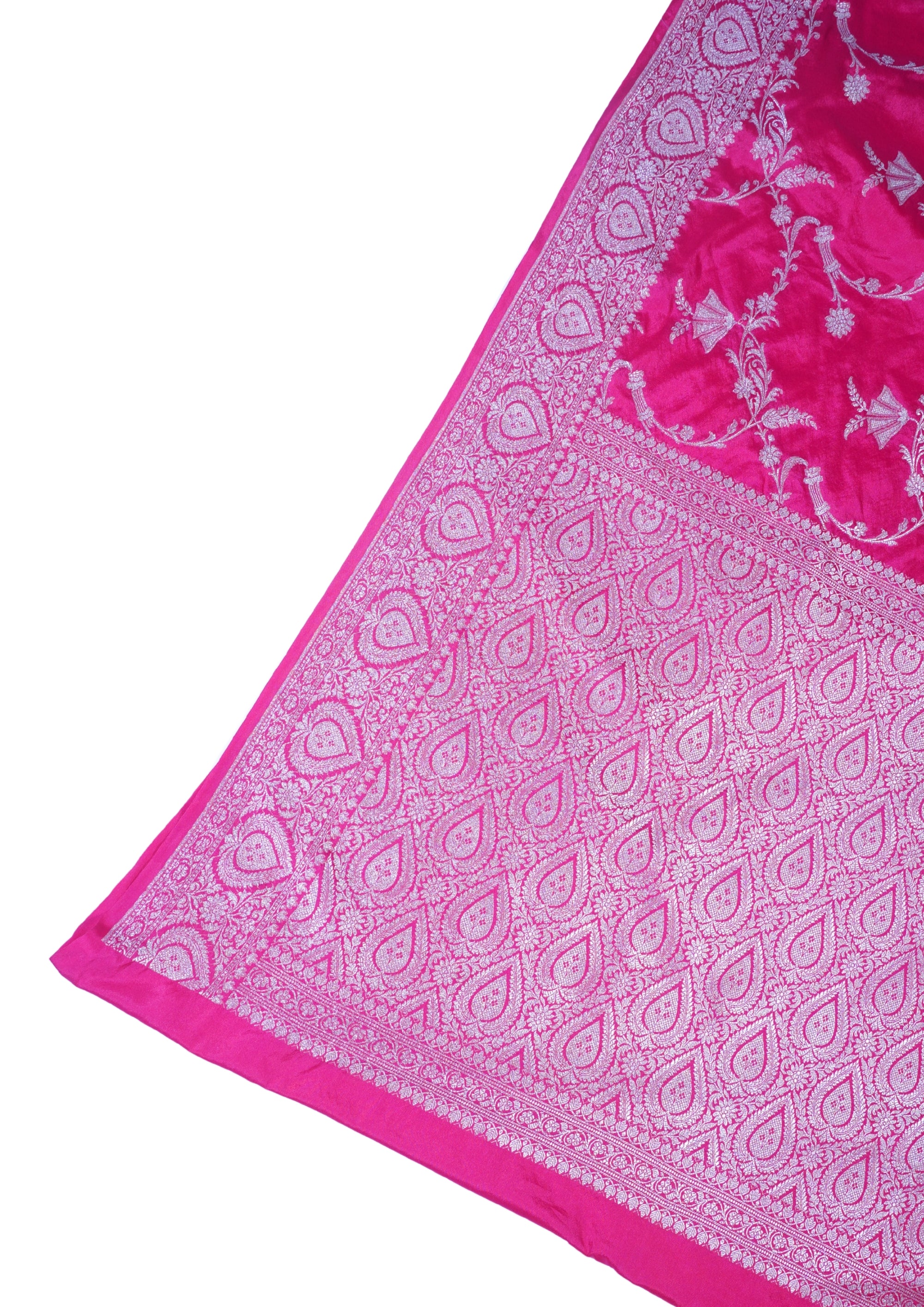 Red Banarasi Mushroo Satin Saree