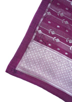 Purple Semi Katan Silk Saree