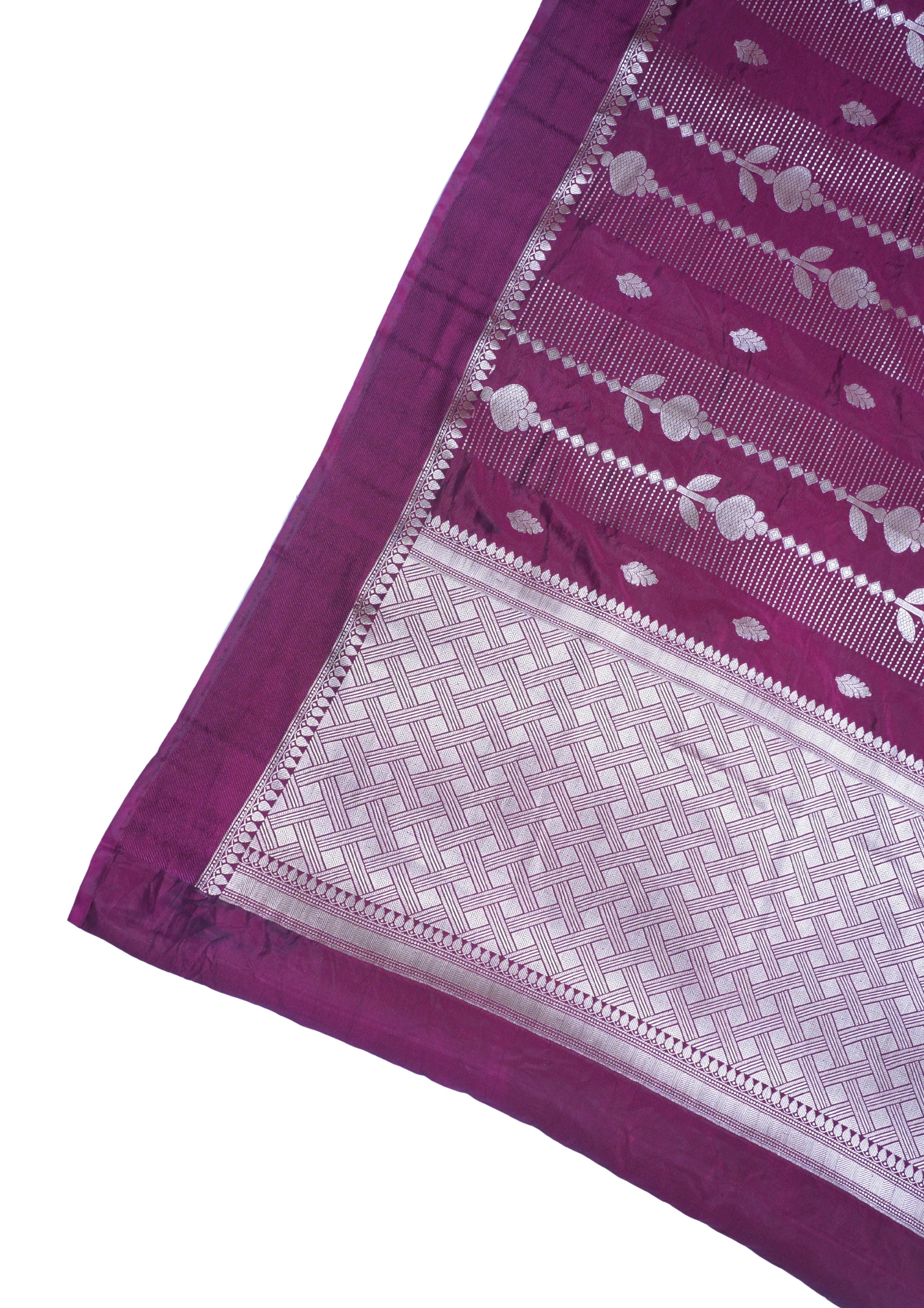 Purple Semi Katan Silk Saree