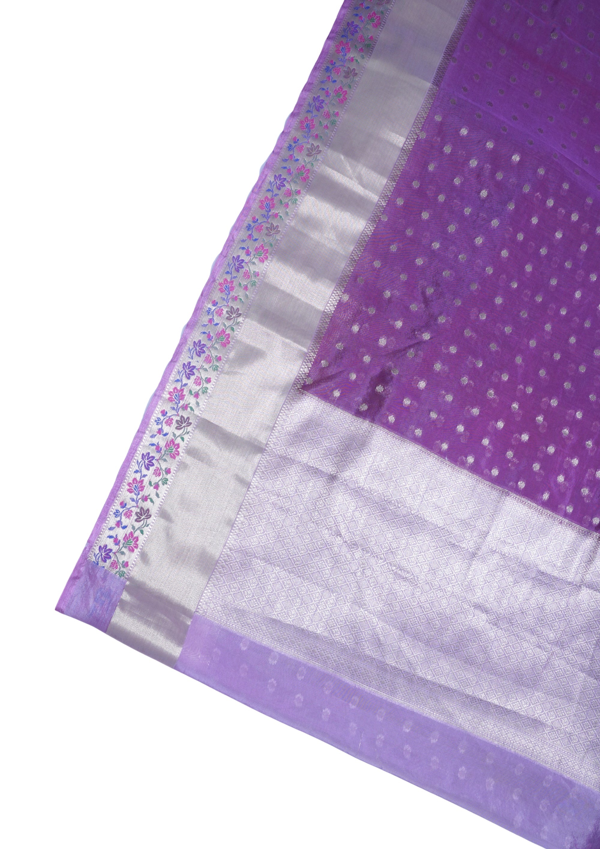 Purple Semi Katan Silk Saree