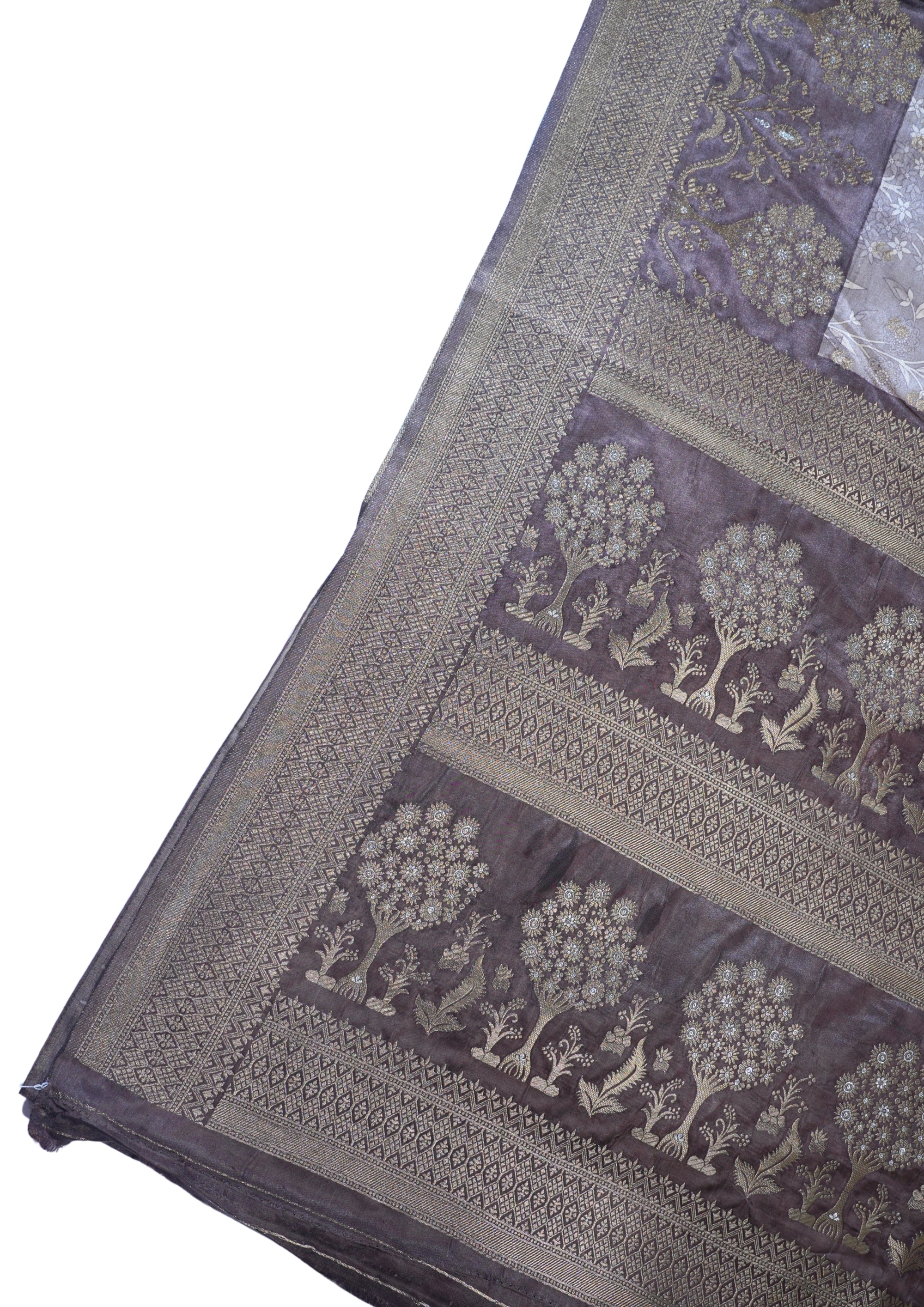 Mushroo Silk Kalamkari Print Fancy Saree