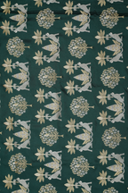 Bottle Green Viscose Satin Saree with Dual Weaving
