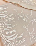 Taupe Linen Tissue Unstitched Suit with Floral Embroidery