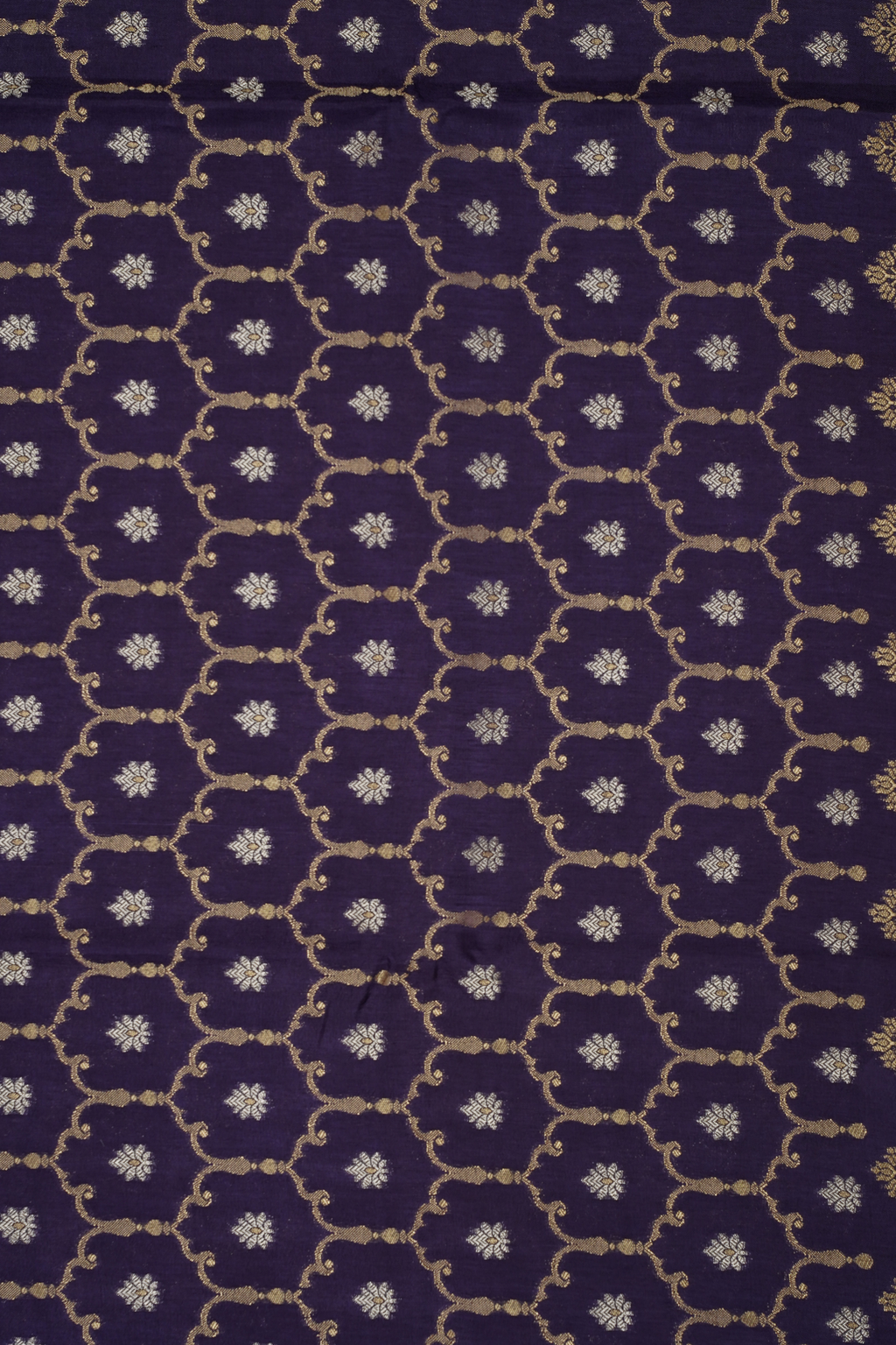 Royal Purple Viscose Satin Saree with Woven Design