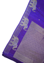 Purple Viscose Satin Fancy Saree