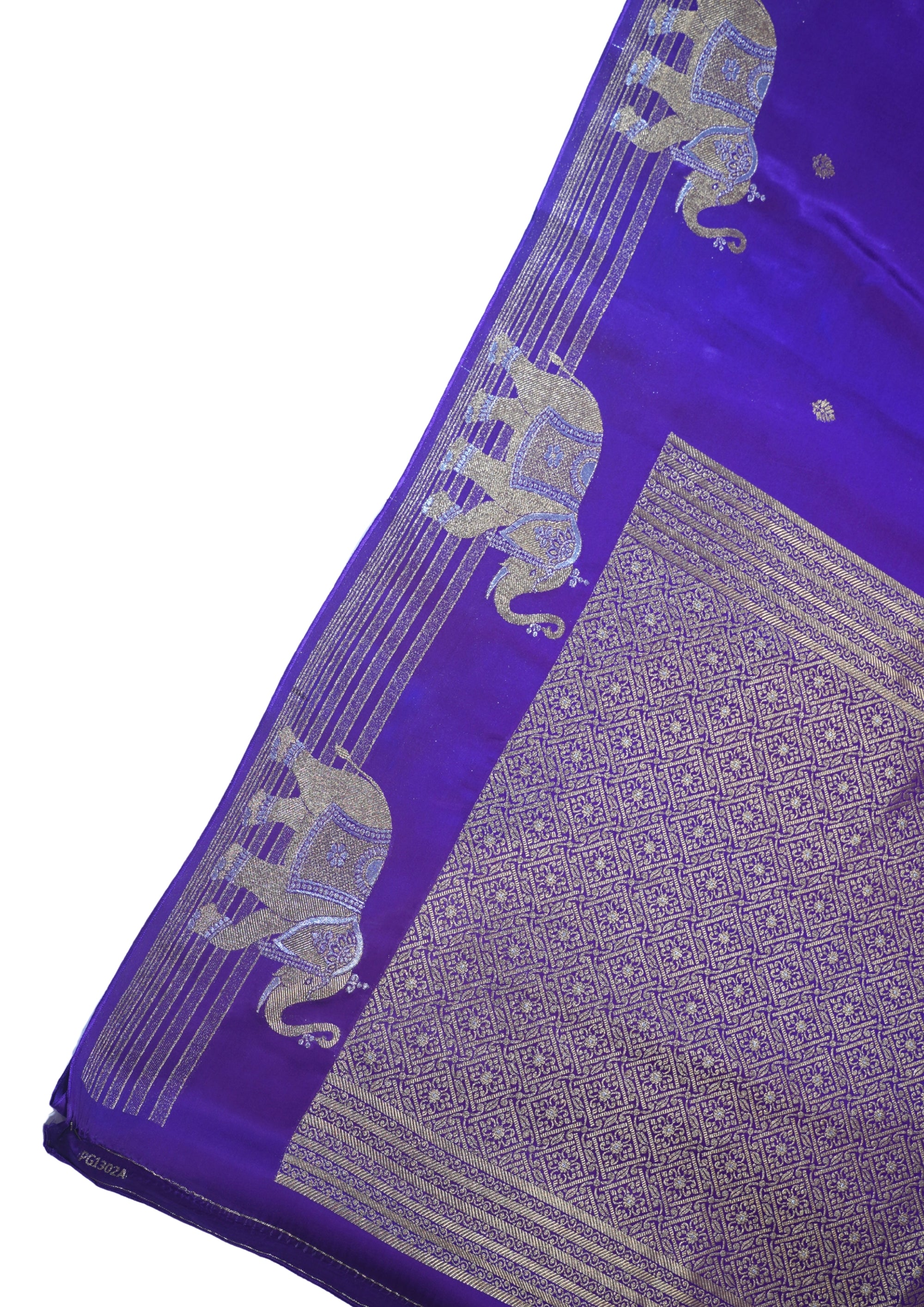 Purple Viscose Satin Fancy Saree