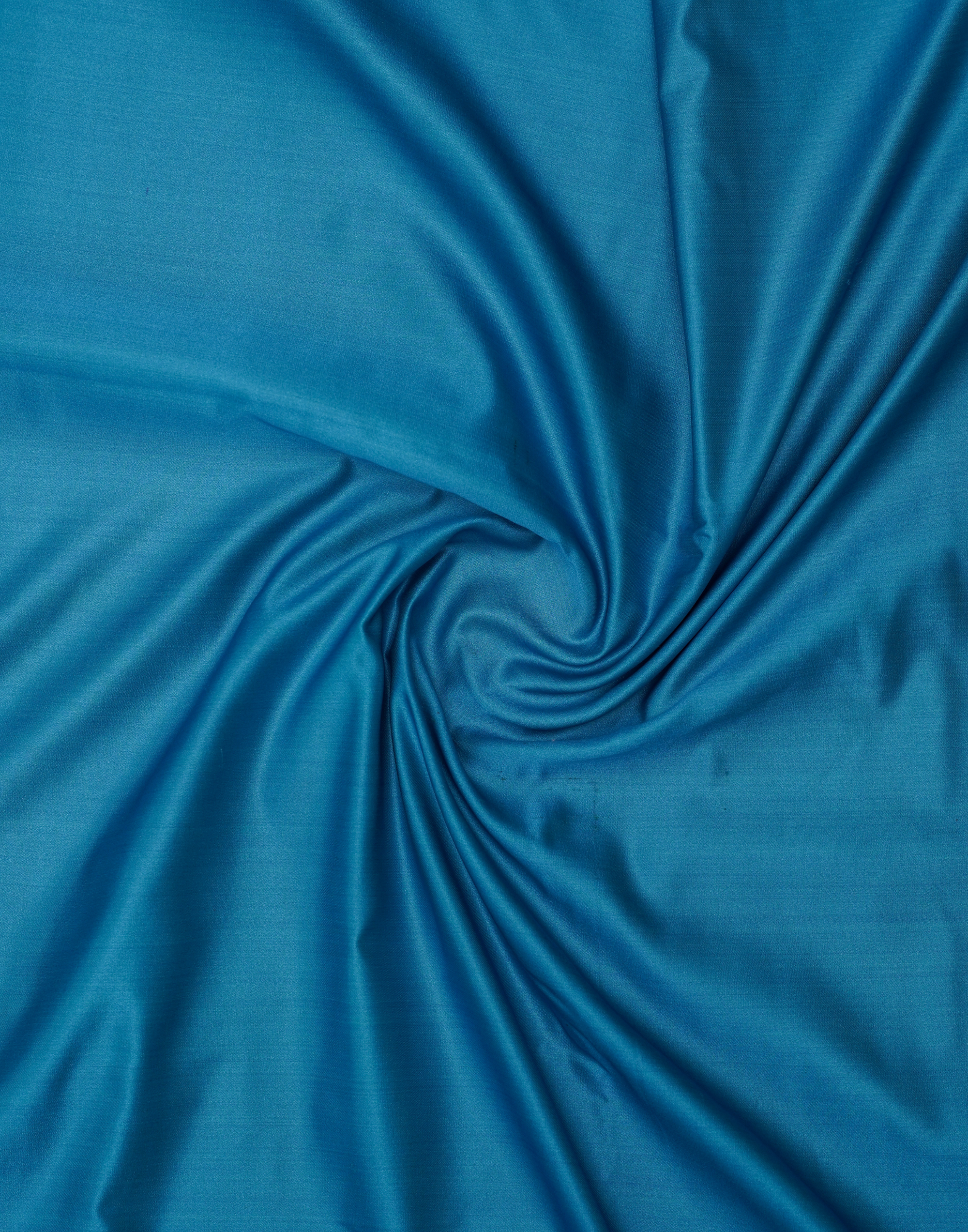 Turquoise Blue Banarasi Mushroo Silk Saree with Floral Weaving & Zari Border