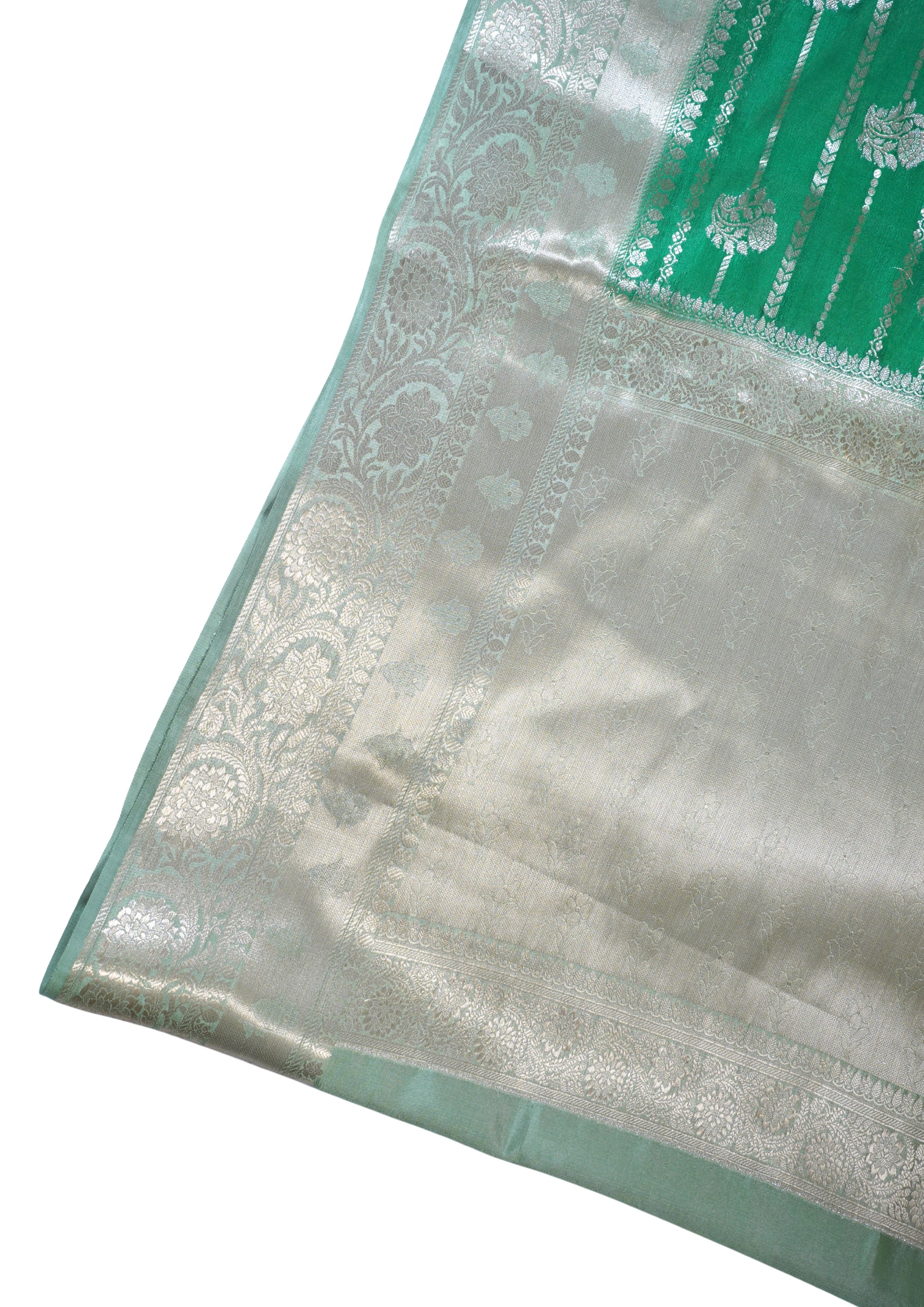 Green Pure Chiniya Silk Saree