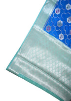 Royal Blue Pure Chiniya Saree