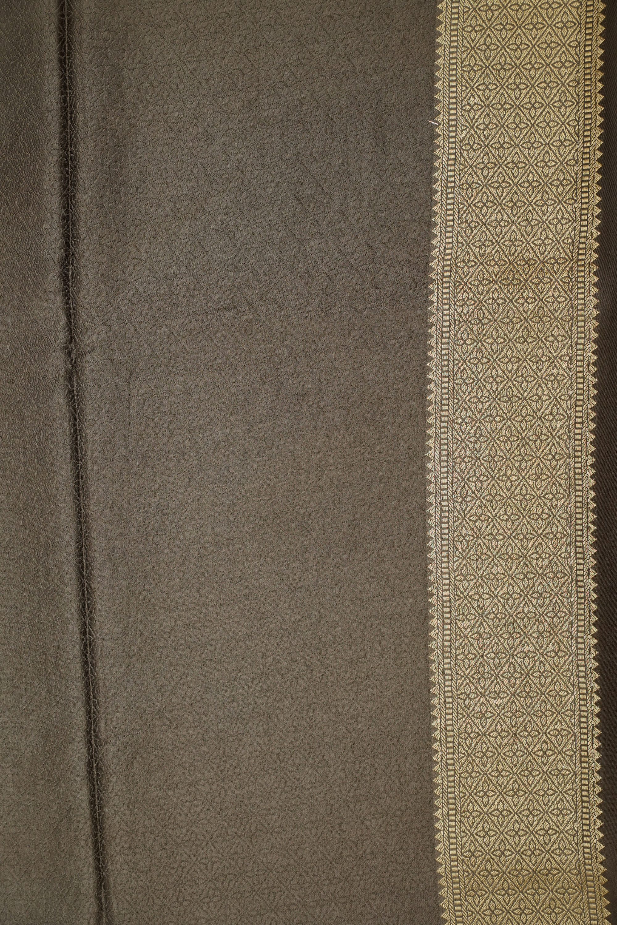 Chocolate Brown Viscose Satin Saree with Dual Weaving