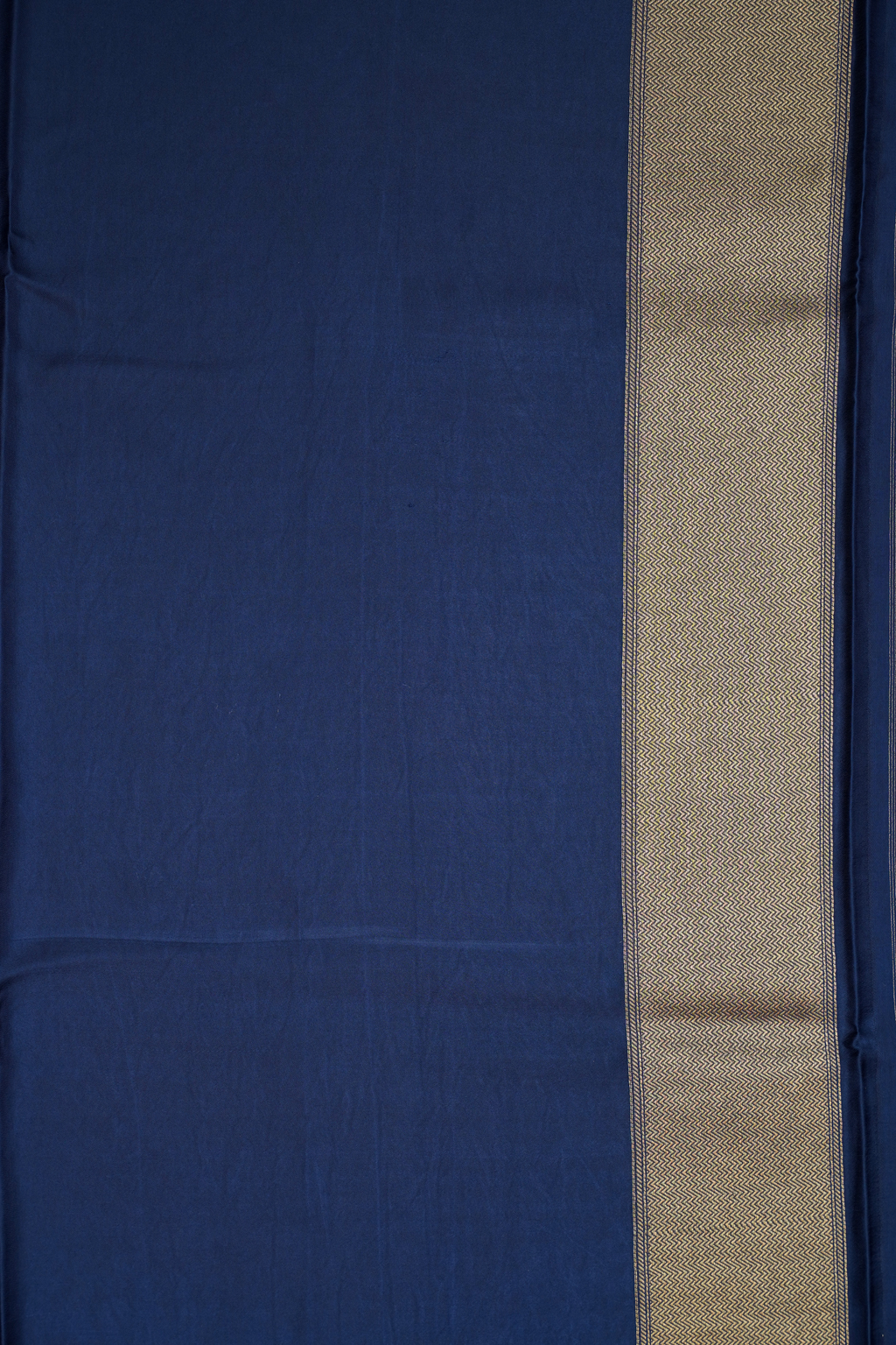 Navy Blue Viscose Satin Saree with Dual Weaving