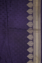 Royal Purple Viscose Satin Saree with Woven Design