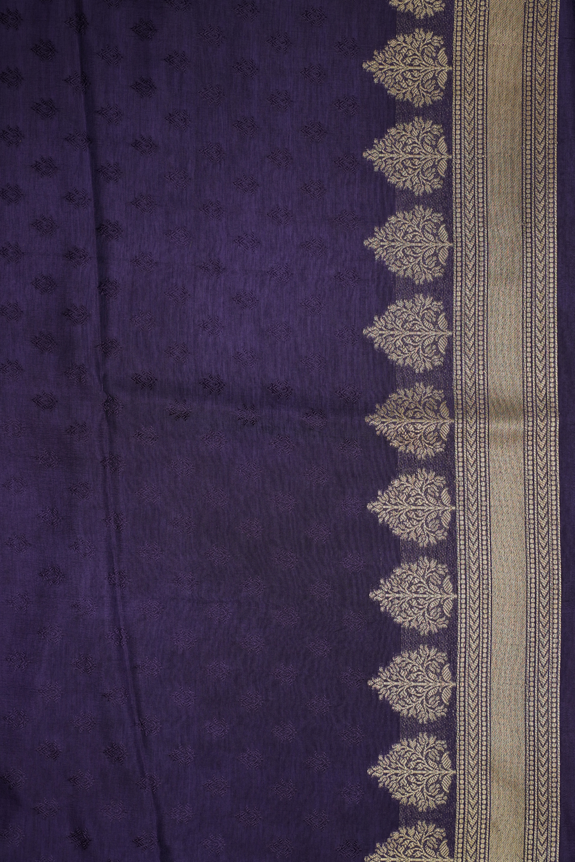 Royal Purple Viscose Satin Saree with Woven Design