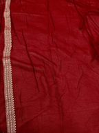 Deep Red Georgette Tissue Silk Saree