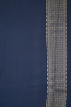 Midnight Blue Viscose Satin Saree with Dual Weaving