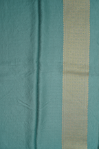 Teal Blue Viscose Satin Saree with Dual Weaving