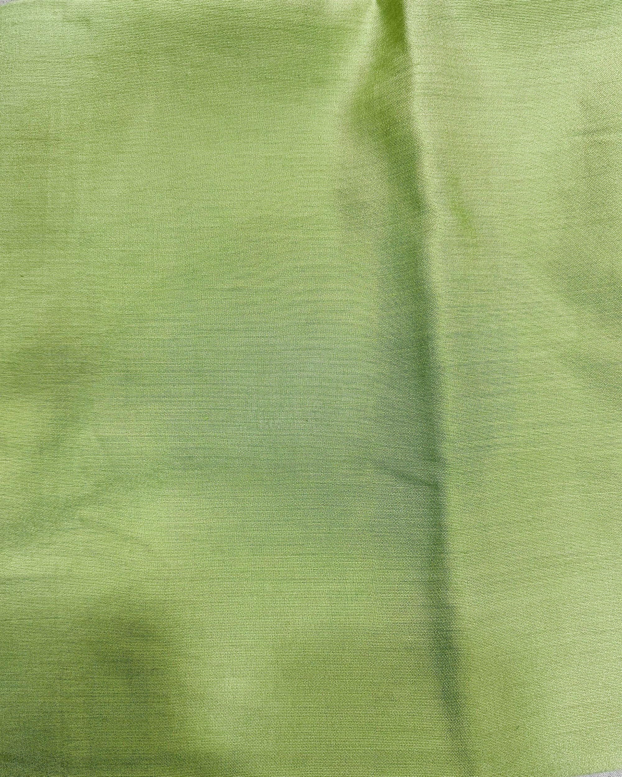 Pastel Mint Green Organza Unstitched Suit with Floral Embroidery