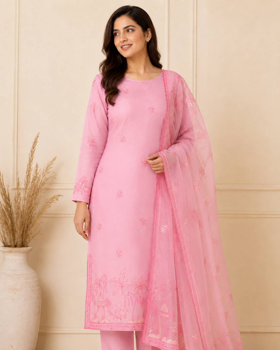Organza Suit – Elegant Festive Collection (Unstitched)