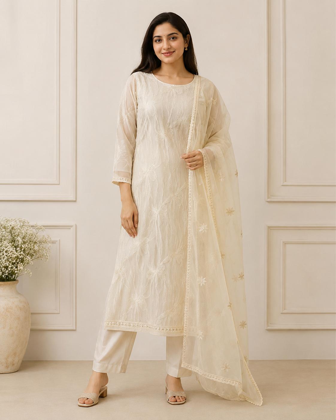 Organza Suit – Elegant Festive Collection (Unstitched)