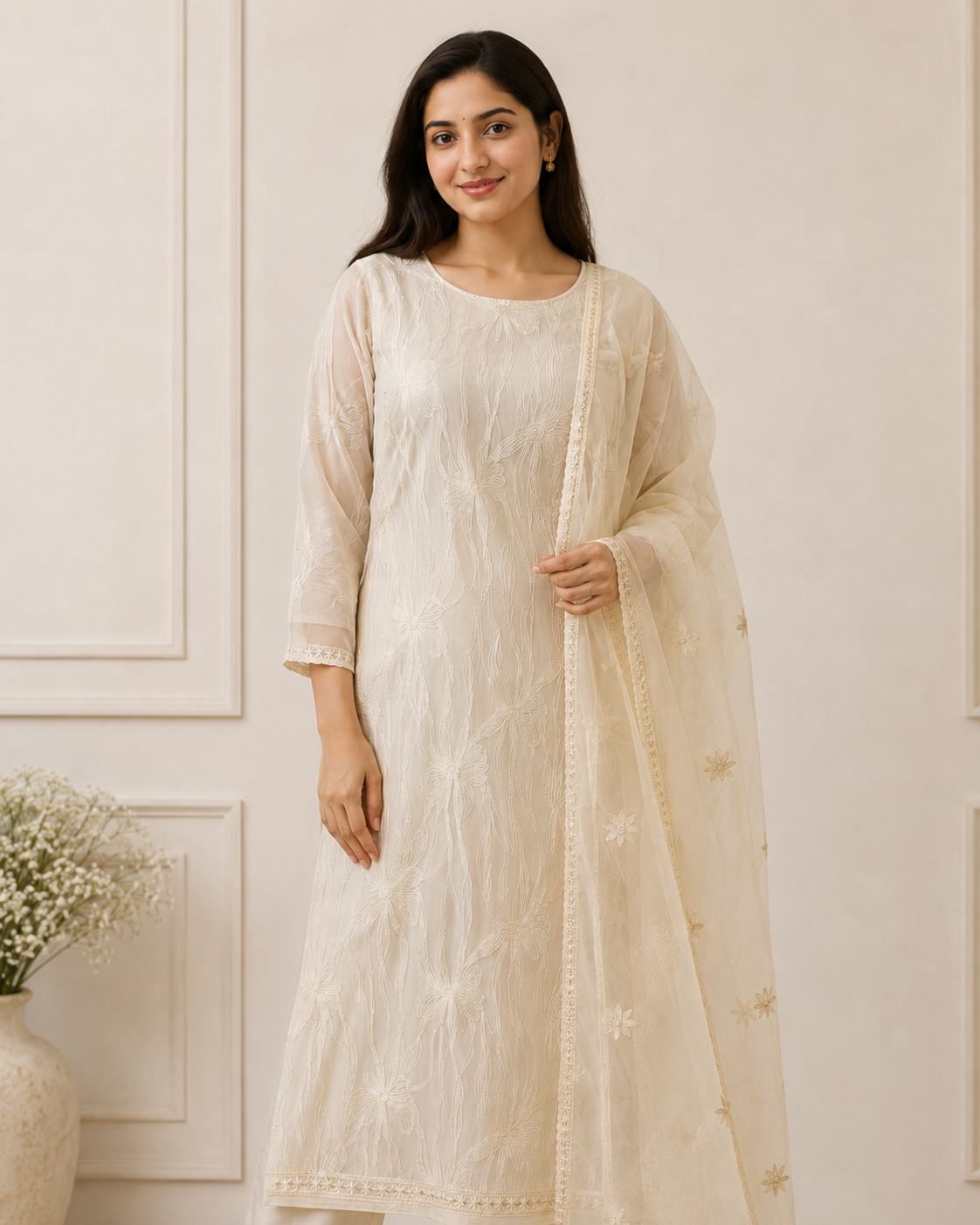 Organza Suit – Elegant Festive Collection (Unstitched)
