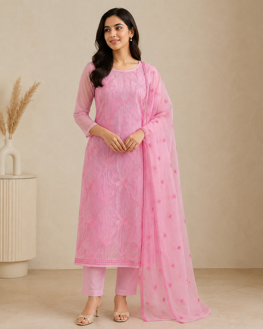 Organza Suit – Elegant Festive Collection (Unstitched)