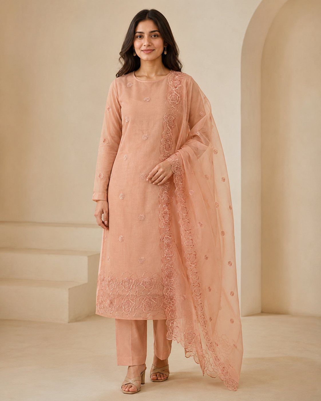 Organza Suit – Elegant Festive Collection (Unstitched)