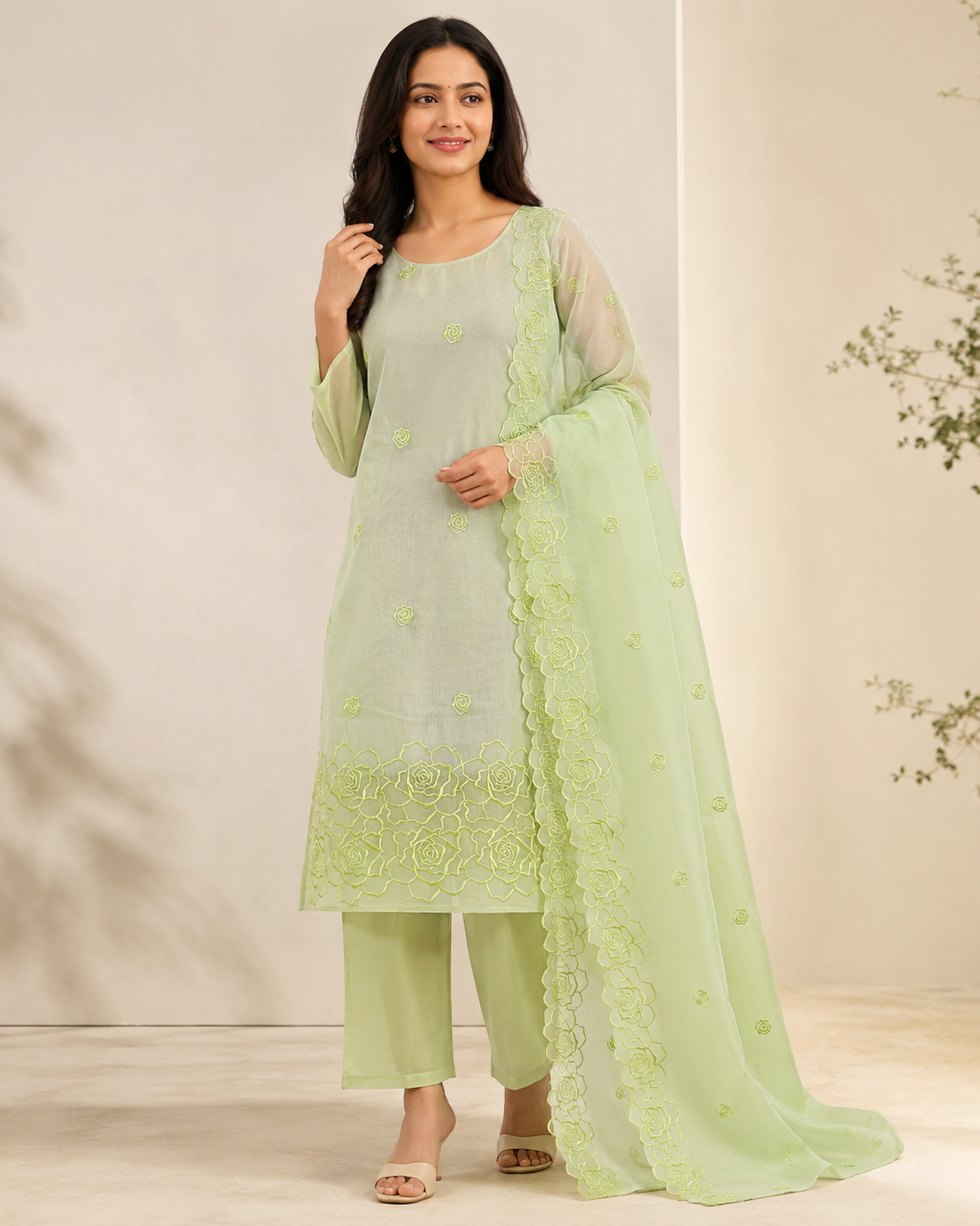 Organza Suit – Elegant Festive Collection (Unstitched)