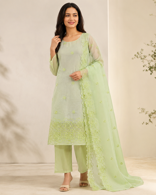 Organza Suit – Elegant Festive Collection (Unstitched)