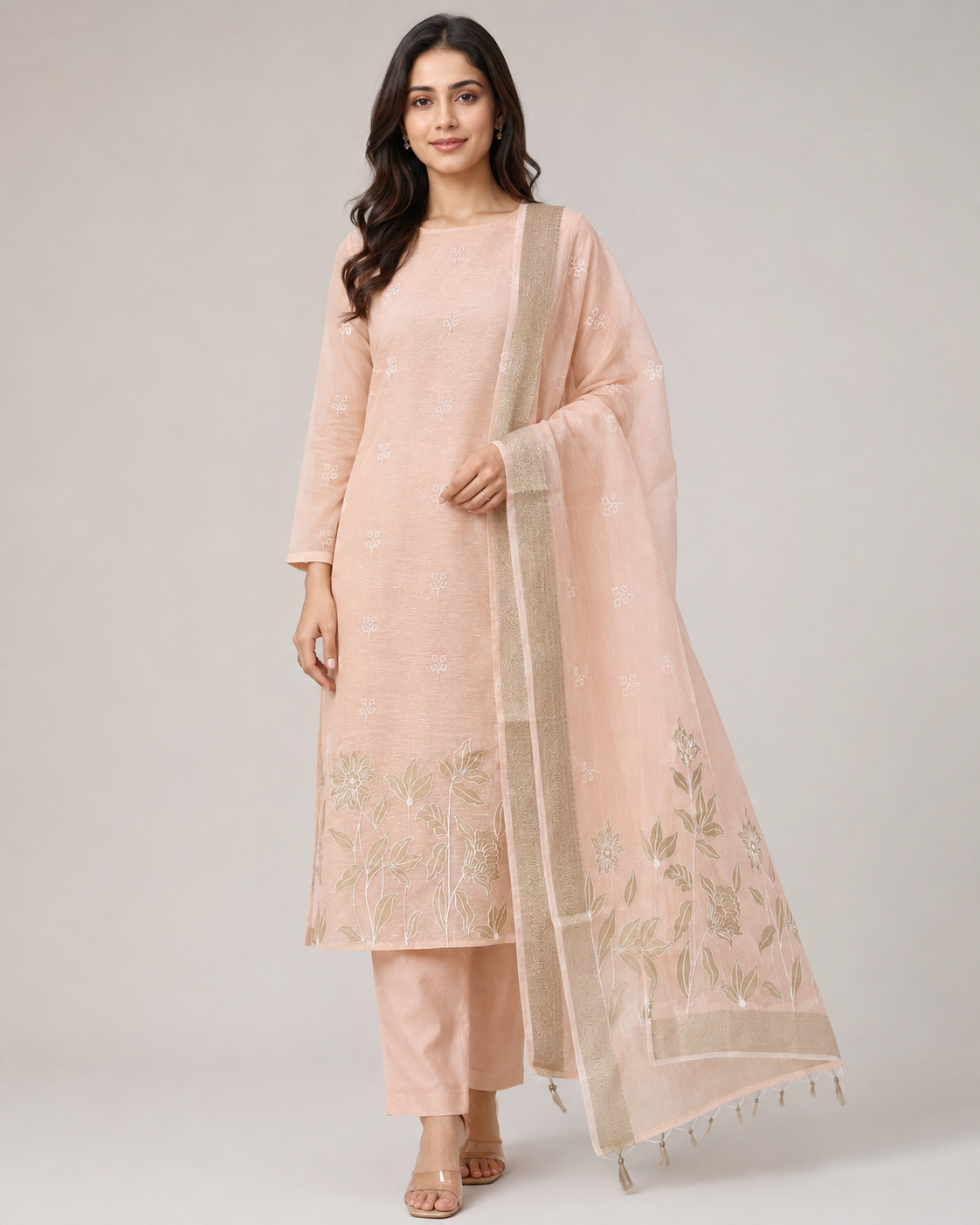 Organza Suit – Elegant Festive Collection (Unstitched)