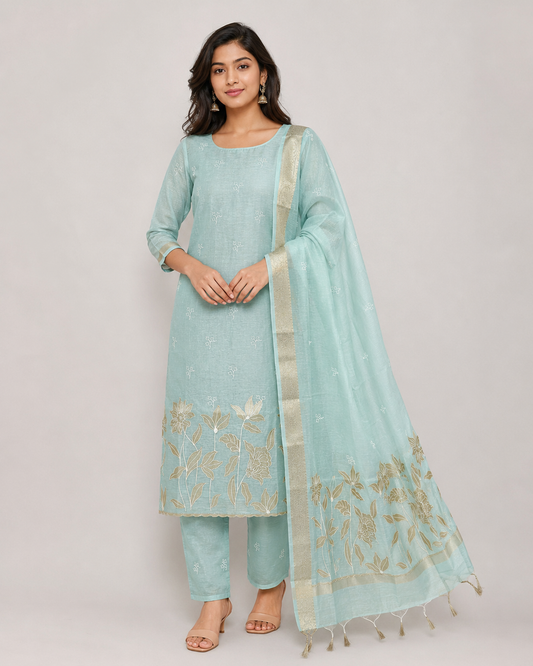 Organza Suit – Elegant Festive Collection (Unstitched)