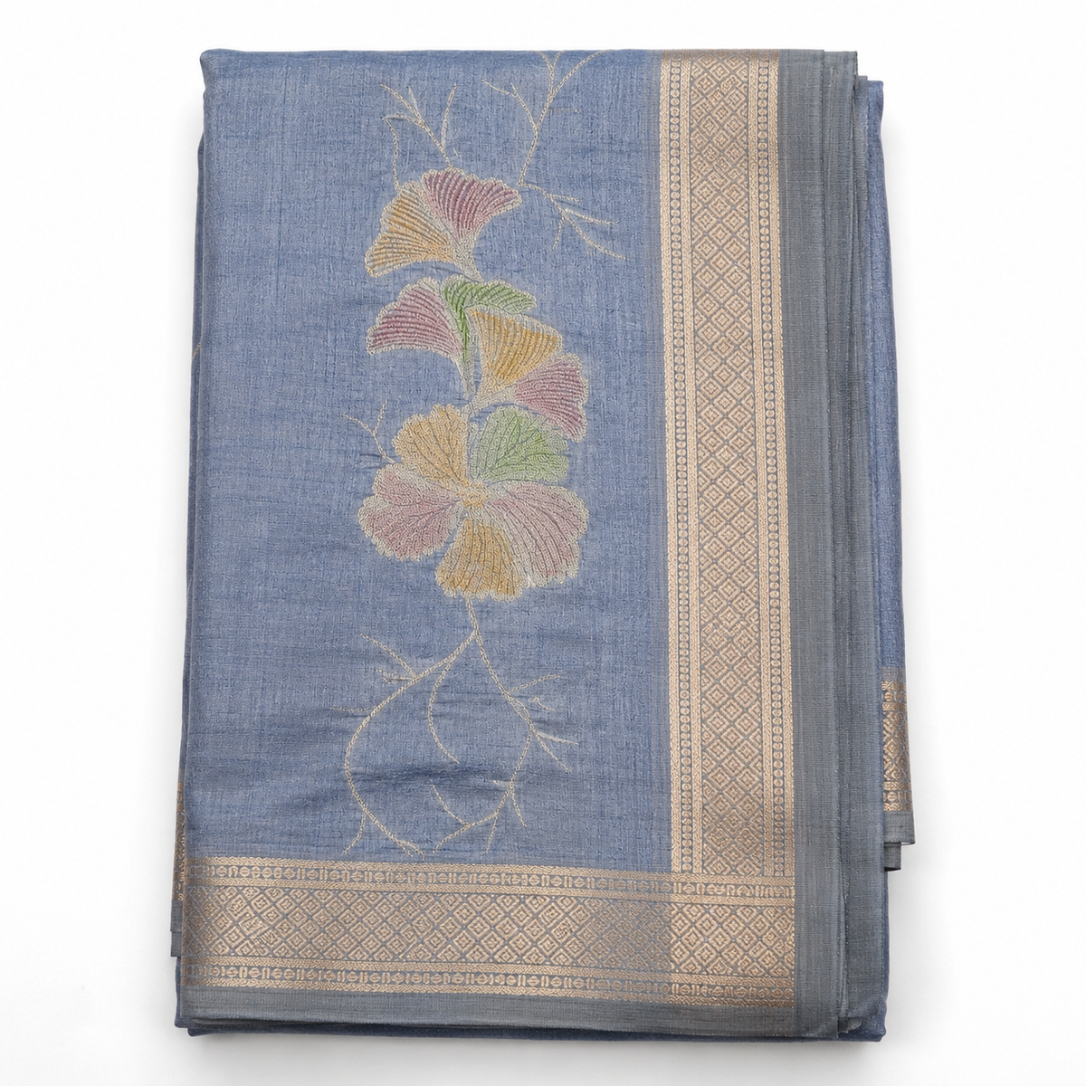 Semi Tusshar Saree with Weaving & Hand Brush Design