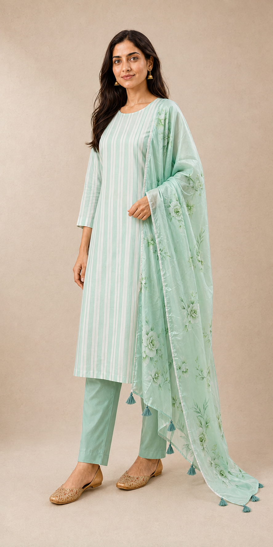Organza satin with digital print (ed)unstitch