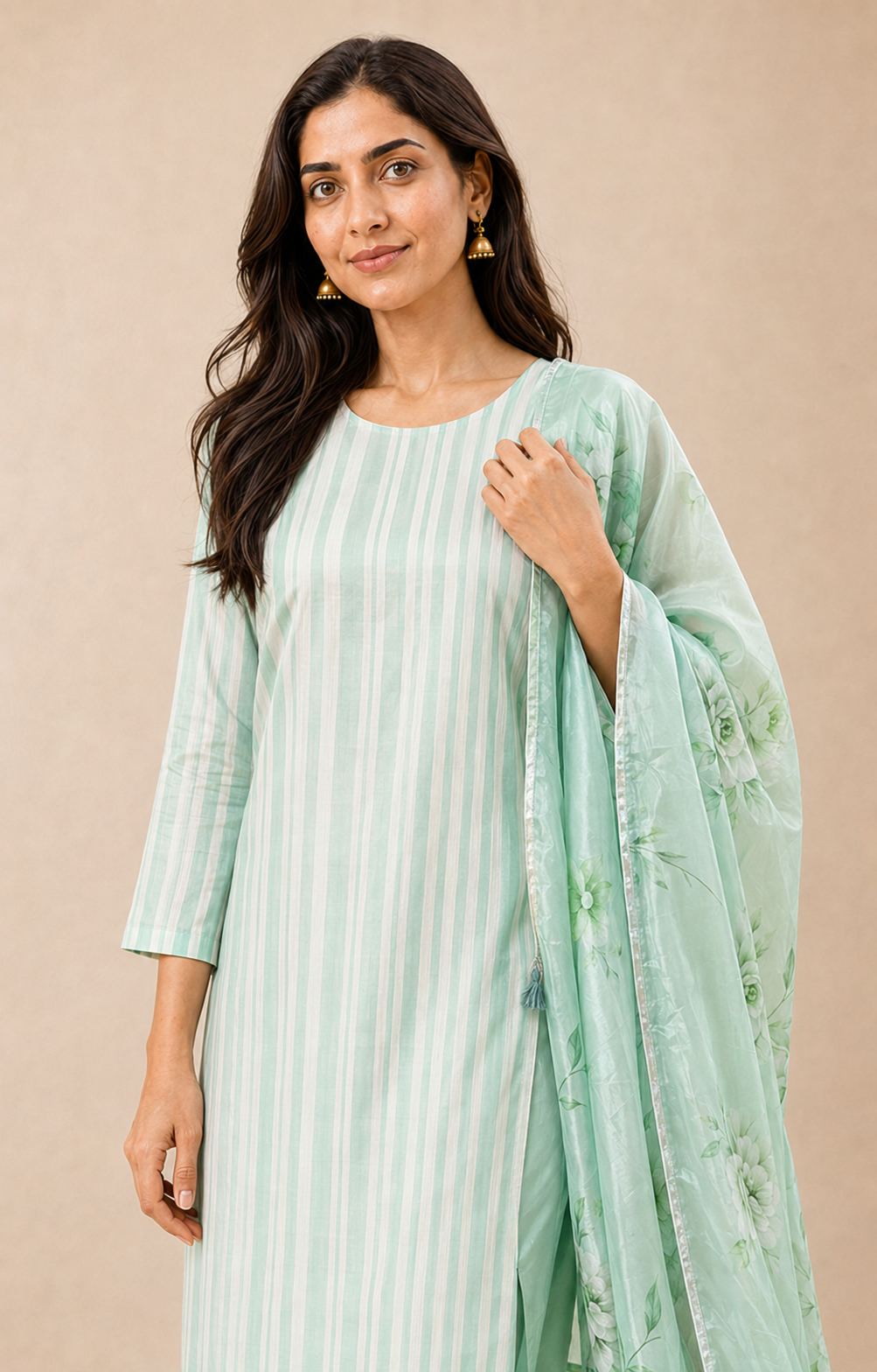 Organza satin with digital print (ed)unstitch