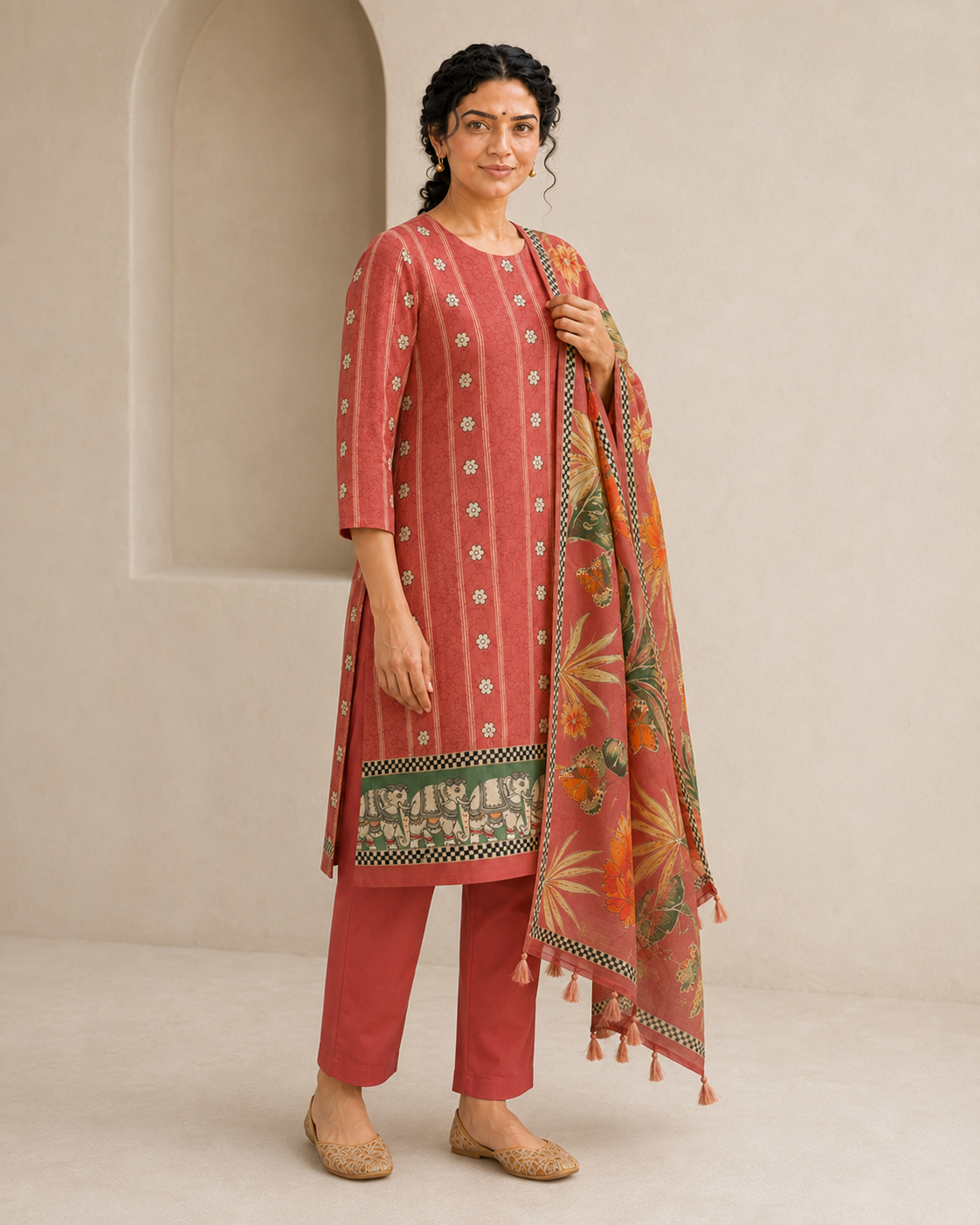 Pure mul cotton with digital print (unstitched)