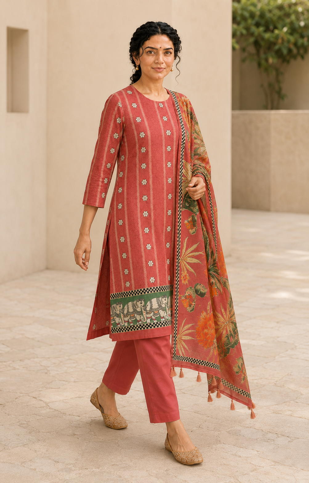 Pure mul cotton with digital print (unstitched)